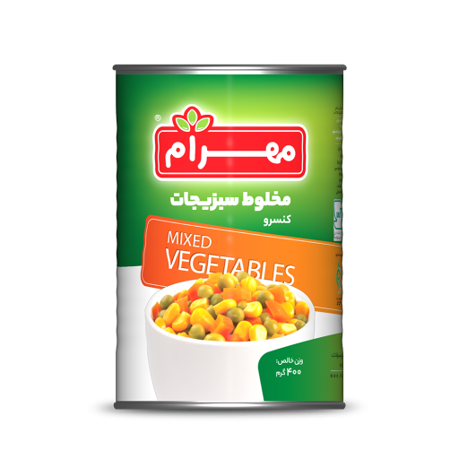  عکس کنسرو مخلوط سبزیجات مهرام